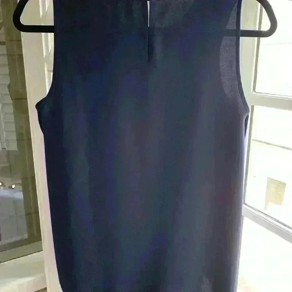 J crew Navy and Gold Chevron Gilded Tank Blouse - Picture 3 of 4